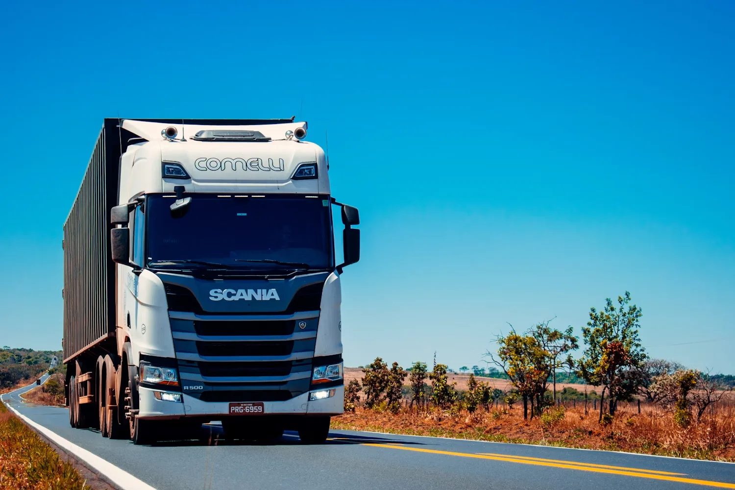 Fleet truck on the highway